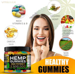 Hemp Gummies - Relaxation & Sleep - 2,500,000 - Natural Fruit Flavors Tasty Relief – Made in USA – 100ct