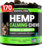 Hemp Calming Chews for Dogs - Hemp Oil - Sleep Calming Aid - Advanced Health Joint Support Supplement - Separation Anxiety