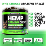 Hemp Calming Chews for Dogs - Hemp Oil - Sleep Calming Aid - Advanced Health Joint Support Supplement - Separation Anxiety