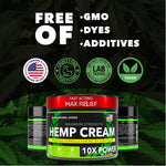 Hemp Cream Maximum Strength (8 oz), Soothes Discomfort on Joint Muscle Shoulder Hip Neck Knee & Back Support,  Made in USA, Instant Lotion Menthol Rub 8 Fl Oz (Pack of 1)