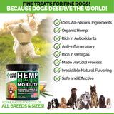 Organic Hemp Treats with Glucosamine, Turmeric, Chondroitin, MSM,