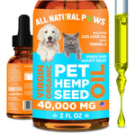 Organic Hemp Seed Oil for Cats & Dogs